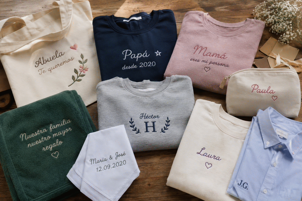 Regalos únicos y personalizados, ¿Cómo escoger un regalo que sea original? 1 BORDADO PERSONALIZADO