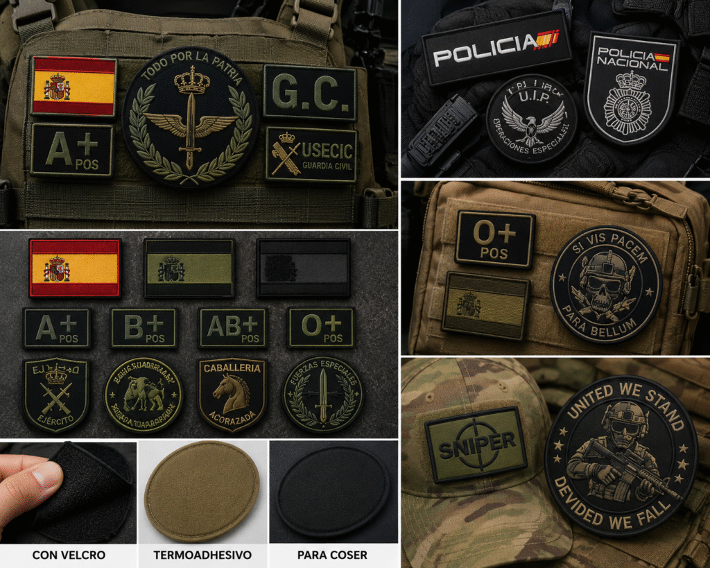 Parches bordados para equipos tácticos, Guardia Civil, Policía y unidades militares 1 MILITAR1