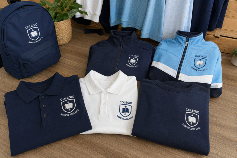 Cómo crear uniformes escolares personalizados: bordado, DTF y prendas sostenibles 2 colegio3